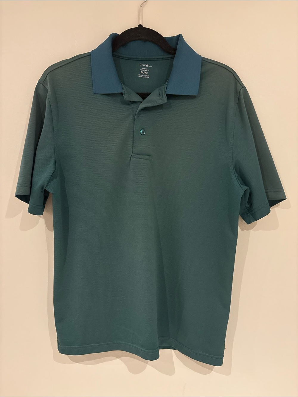 George Teal and Blue Contrast Collar Polo